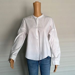 Hi-lo Loft white cotton blouse